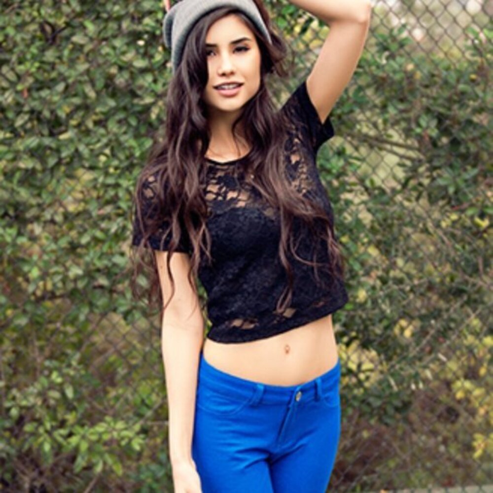 Forever 21 Black Lace Crop Top